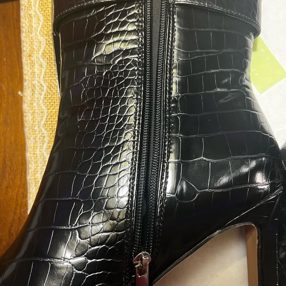Brand new black booties size 11 with zipper